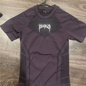 YoungLA Men's Dark Purple Tee with Graphic Design